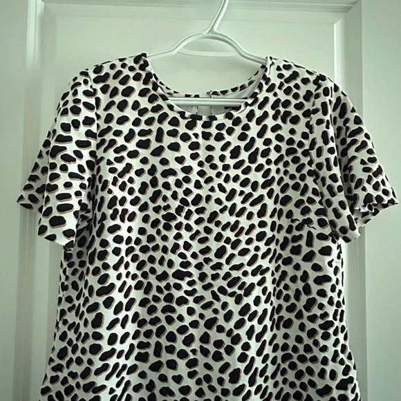 ANN TAYLOR • Animal Print Short Sleeve Dress • 6P • - Picture 6 of 8